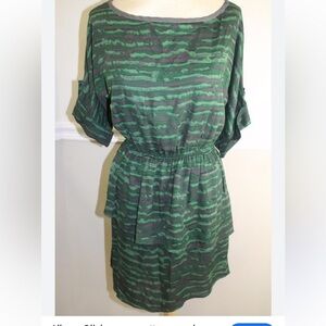 Alice + Olivia Mini Dress - Green patterned Sz M